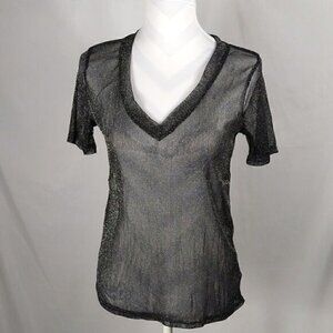 One Clothing Los Angeles Sheer Metallic Tee